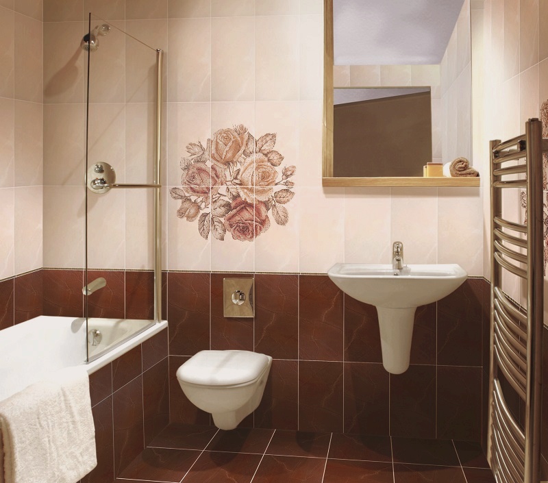 Керамическая плитка для ванной комнаты — кардинально меняем дизайн состоит из