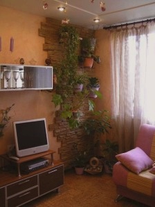 Украшение дома искусственными растениями