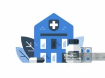 Medicine and health care, medication concept, stationary therapy, disease treatment, rehabilitation center, drugs rehab, hospice concept, vector icon, flat illustration